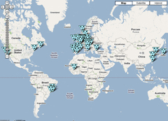 SOUNDCITIES DATABASE: An online open source database of city sounds from around the world, that can be listened to, used in performances on laptops, or played on mobiles via wireless networks. Initially all sounds by Stanza you can now contribute your own found sounds. This is was the first online open source found sound database of city sounds. 
