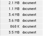 size of file